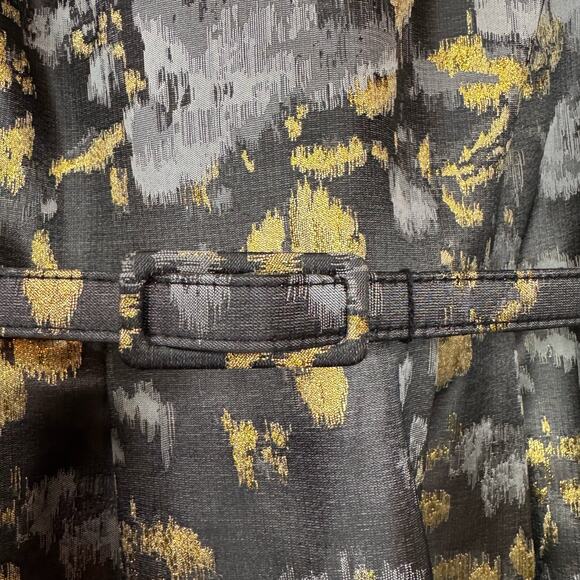 ELIZA J Jaquard Fit & Flare Dress Size 14 Party Floral Metallic Festive Holiday - Picture 6 of 16